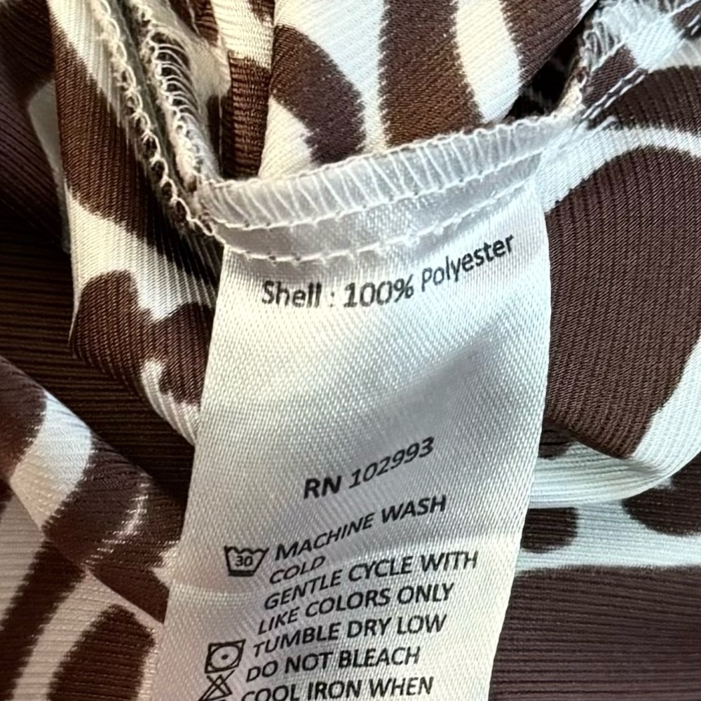 Adam Lippes Collective Animal Print Wide Leg Jumpsuit Brown Women’s Size 4 - Picture 7 of 8